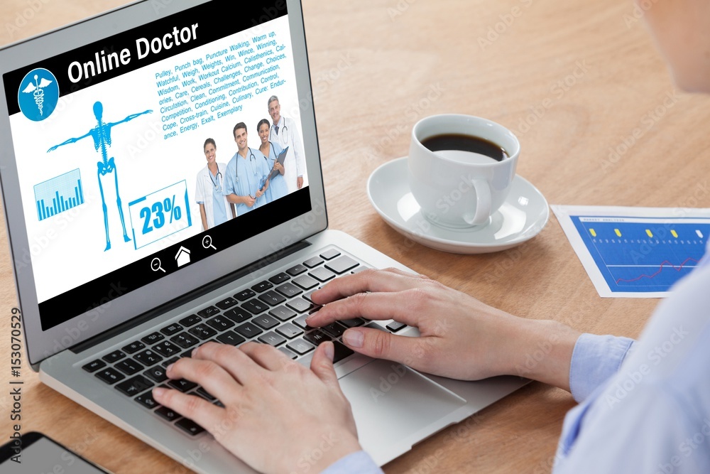 Composite image of health information online Composite image of health information online