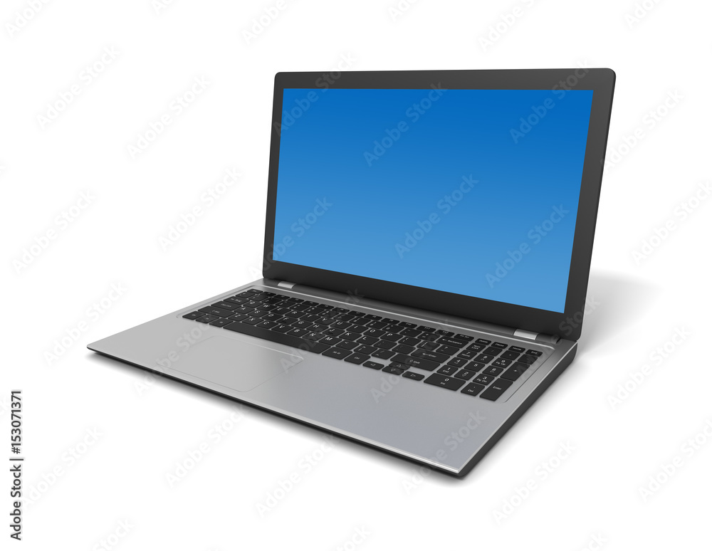 laptop computer on white background laptop computer on white background