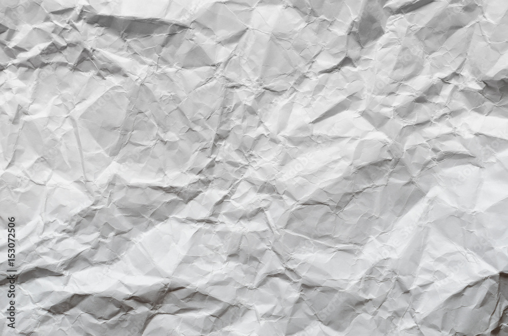 White crumpled paper texture White crumpled paper texture