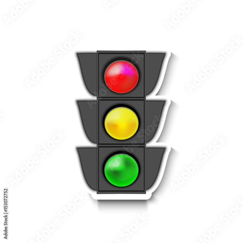 traffic light isolated object on white background