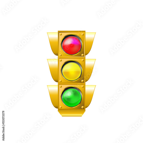 traffic light isolated object on white background
