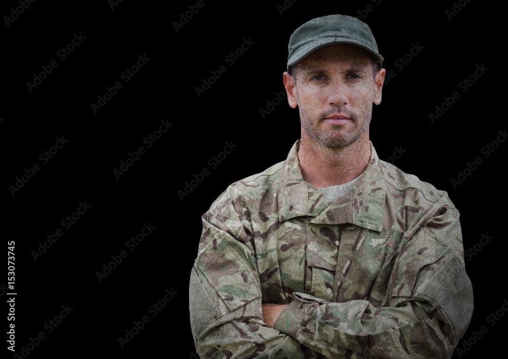 Soldier with arms folded Soldier with arms folded
