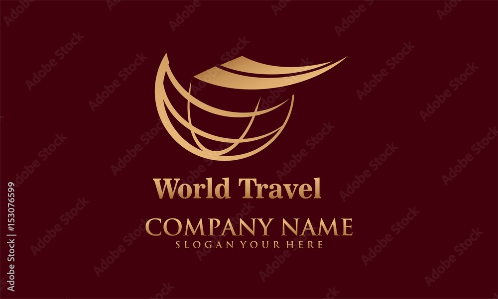 world abstract travel business logo world abstract travel business logo