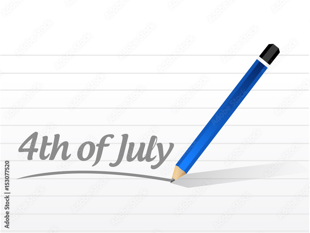 4th of July message sign concept illustration 4th of July message sign concept illustration
