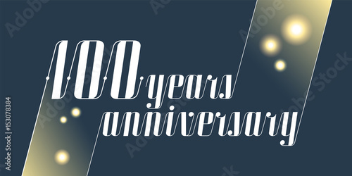 100 years anniversary vector icon, logo