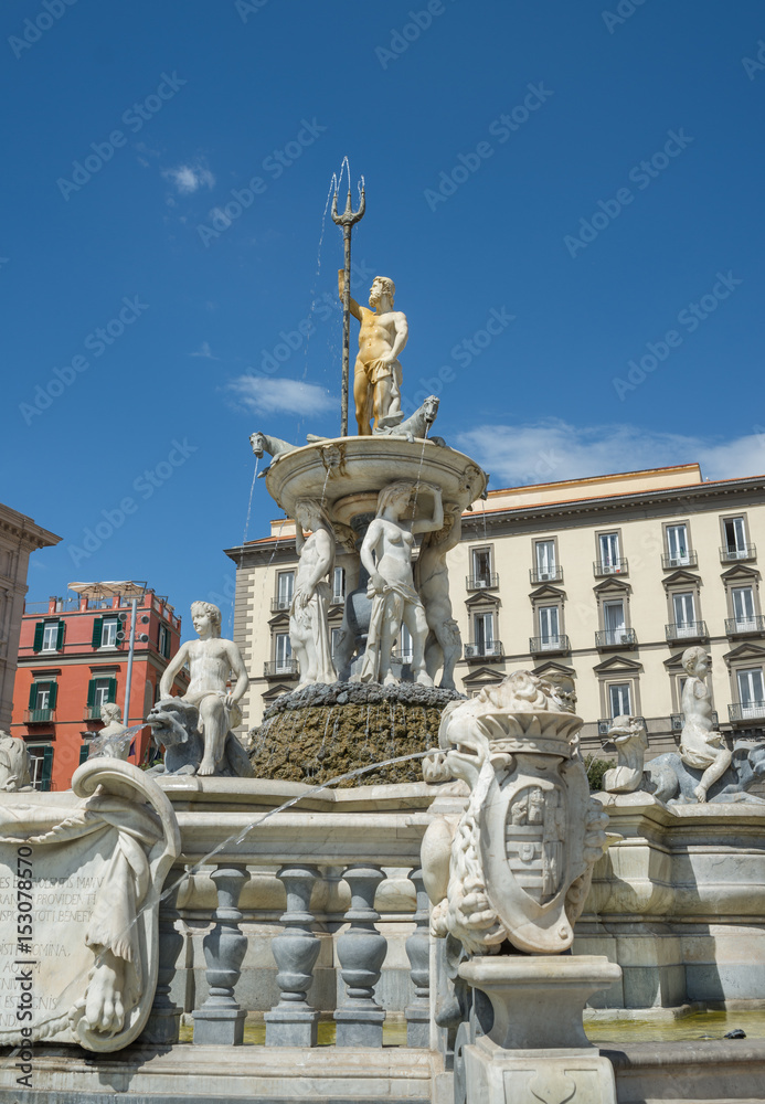 Neptune fountain in Naples- Italy