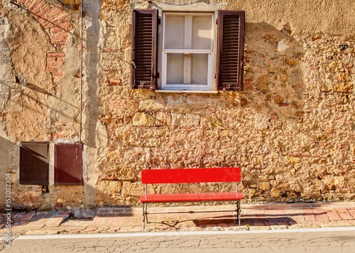 Image of bolgheri in the Etruscan coast of Tuscany in Italy homeland of Sassicaia wine photo