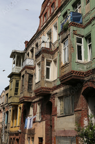Canvas Print Old Buildings in Balat District, Istanbul