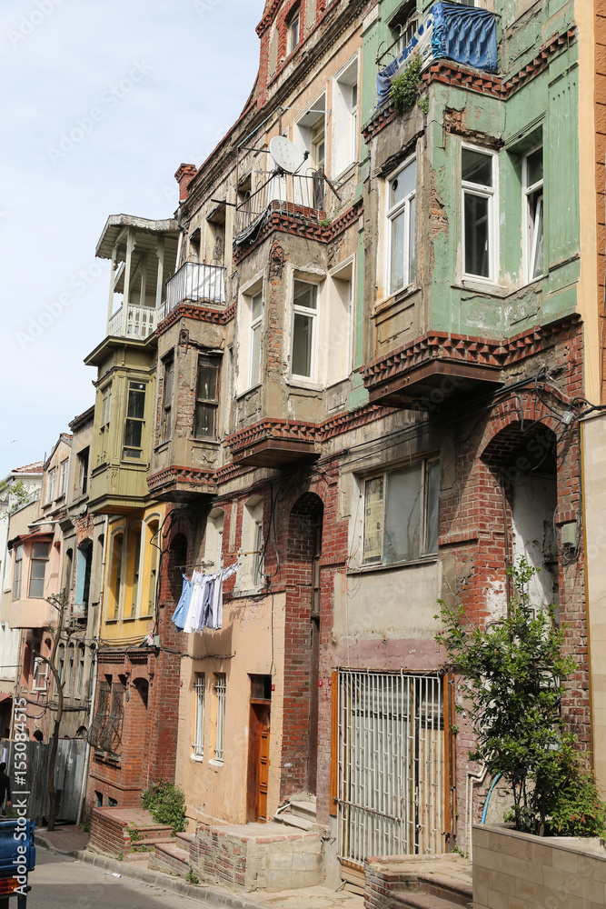 Old Buildings in Balat District, Istanbul Old Buildings in Balat District, Istanbul