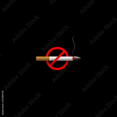 No smoking sign. World no tobacco day vector logo. Stop smoking illustration.