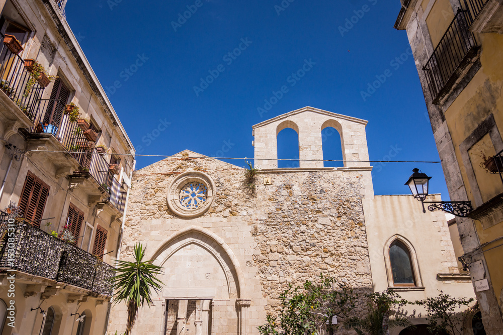 San Giovanni Battista church in Ortigia island, Syracuse, Sicily, Italy.