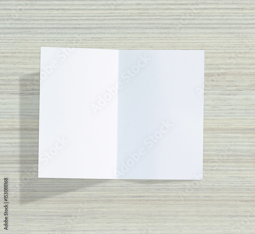 White Paper On Wood Table Of Background