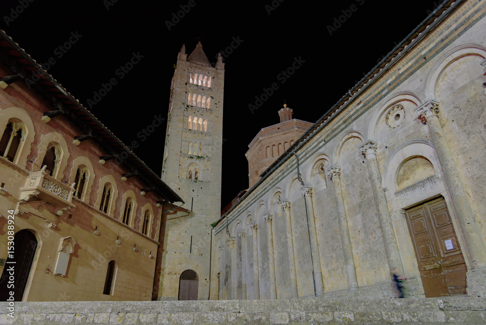 View of Massa Marittima, a small medieval village in Tuscany