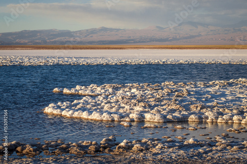 Laguna Tebinquinche landscape in San Pedro de Atacama, Chile photo