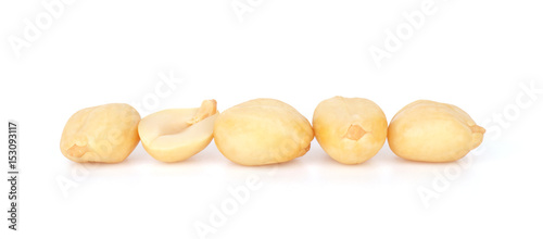Peanuts on White Background