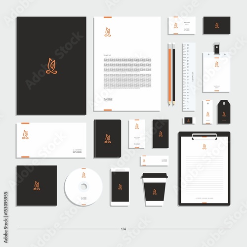 Corporate identity, stationery set.