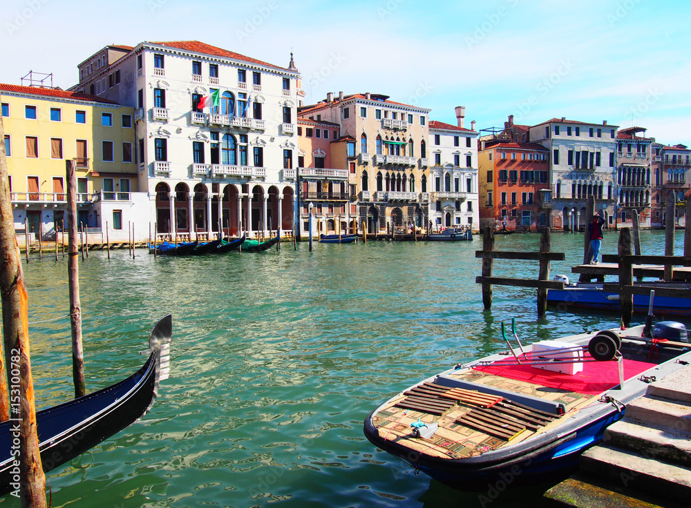 Obraz premium grand canal and boats venice