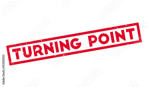 Turning Point rubber stamp. Grunge design with dust scratches. Effects can be easily removed for a clean, crisp look. Color is easily changed.