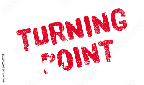 Turning Point rubber stamp. Grunge design with dust scratches. Effects can be easily removed for a clean, crisp look. Color is easily changed.