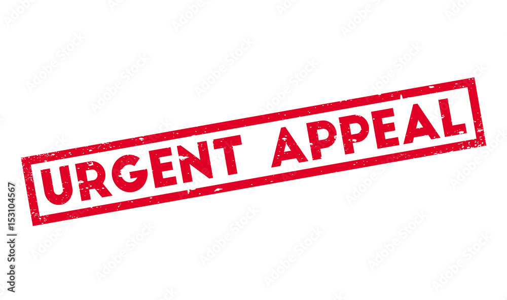 Urgent Appeal rubber stamp. Grunge design with dust scratches. Effects can be easily removed for a clean, crisp look. Color is easily changed. Urgent Appeal rubber stamp. Grunge design with dust scratches. Effects can be easily removed for a clean, crisp look. Color is easily changed.