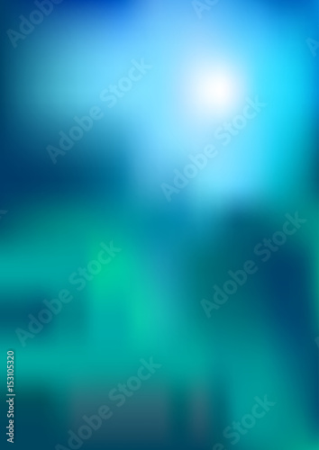 Nature background with blurred abstract blue sky end green grass. Abstract natural light for spring summer design  ecology backdrop. A4 format. 
