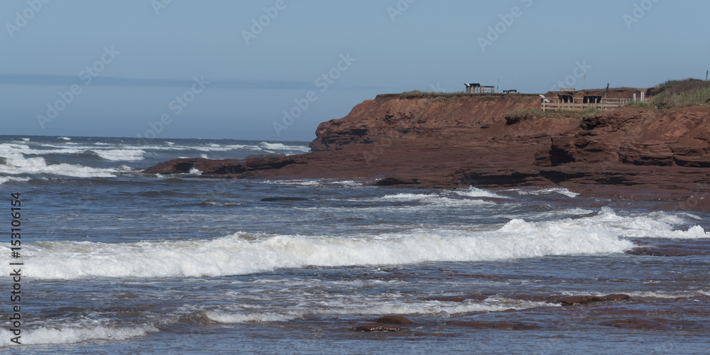 Cliffs overlooking the water, Cavendish Beach, Prince Edward Island, Canada