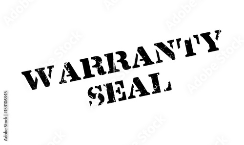 Warranty Seal rubber stamp. Grunge design with dust scratches. Effects can be easily removed for a clean, crisp look. Color is easily changed.