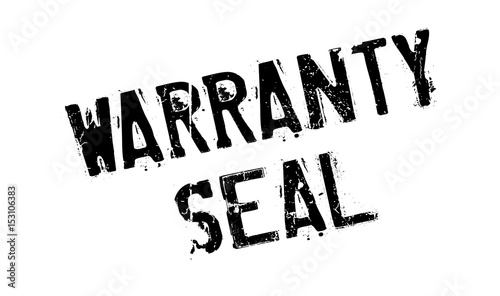 Warranty Seal rubber stamp. Grunge design with dust scratches. Effects can be easily removed for a clean, crisp look. Color is easily changed.