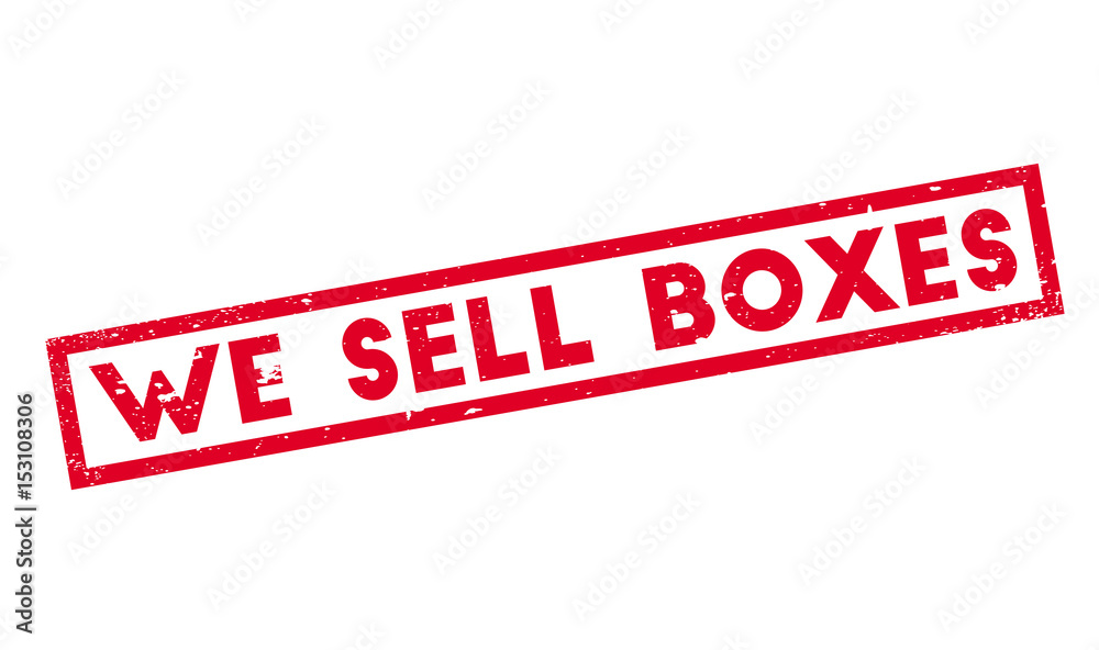 We Sell Boxes rubber stamp. Grunge design with dust scratches. Effects can be easily removed for a clean, crisp look. Color is easily changed. We Sell Boxes rubber stamp. Grunge design with dust scratches. Effects can be easily removed for a clean, crisp look. Color is easily changed.
