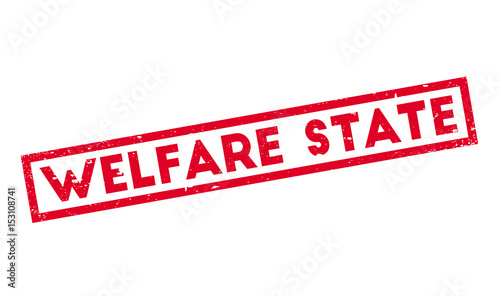 Welfare State rubber stamp. Grunge design with dust scratches. Effects can be easily removed for a clean, crisp look. Color is easily changed.