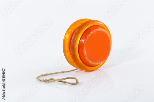 Photos old yoyo orange isolated on white background