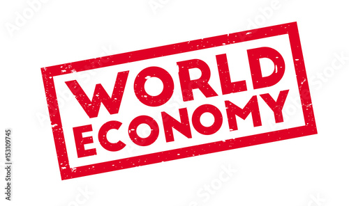 World Economy rubber stamp. Grunge design with dust scratches. Effects can be easily removed for a clean, crisp look. Color is easily changed.