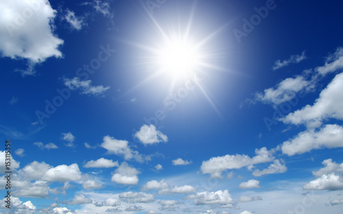 sun on blue sky