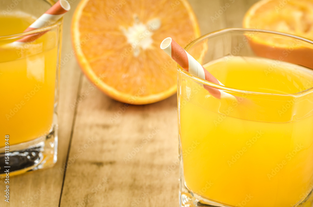 orange juice glasses close up/freshly squeezed juice of orange orange juice glasses close up/freshly squeezed juice of orange