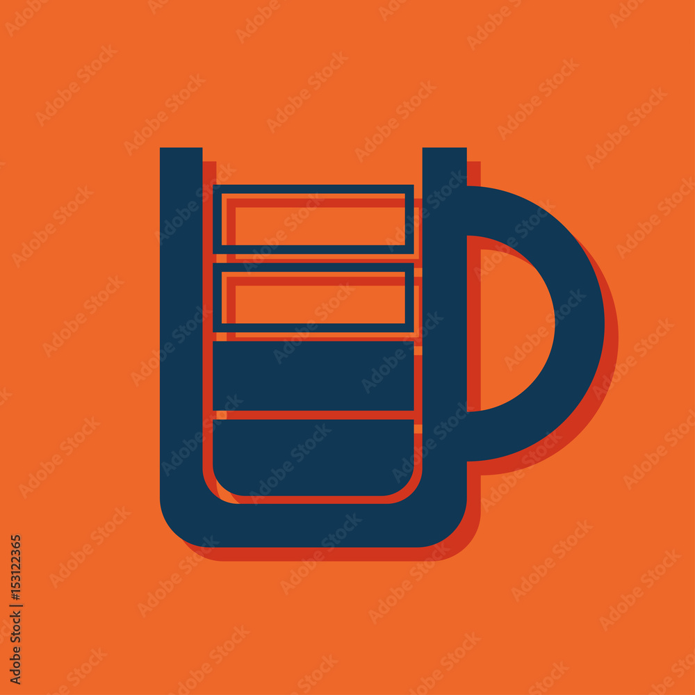 Energy drink cup flat icon. Vector illustration Energy drink cup flat icon. Vector illustration