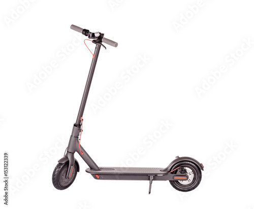 Electric scooter isolated on white background.