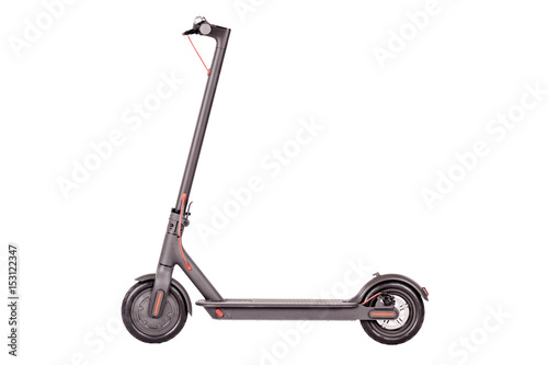 Electric scooter isolated on white background.