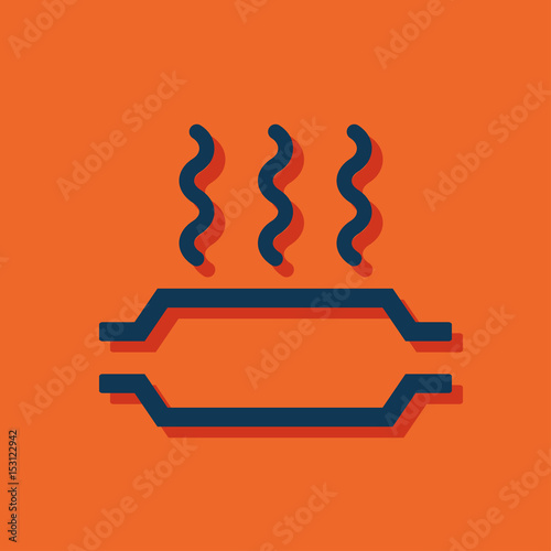 Catalytic converter overheat warning vector hmi dashboard flat icon