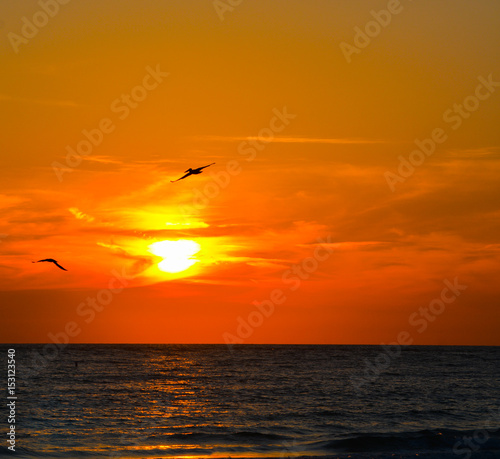 Gorgeous Sunset on the Gulf of Mexico in Florida.