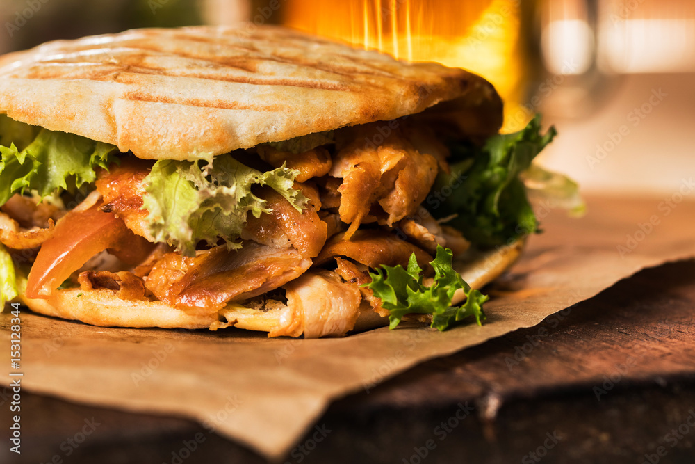 Macro of Donner kebab