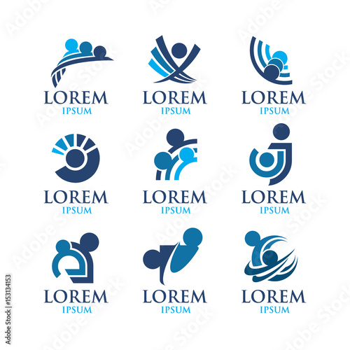 Abstract People Logo Set