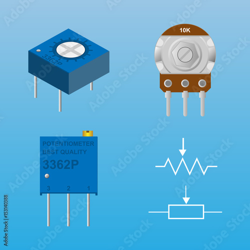 potentiometer with symbol