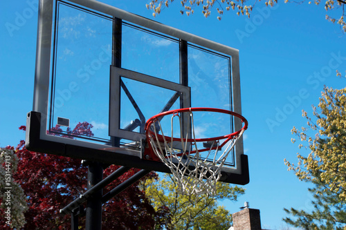 Outside basketball hoop