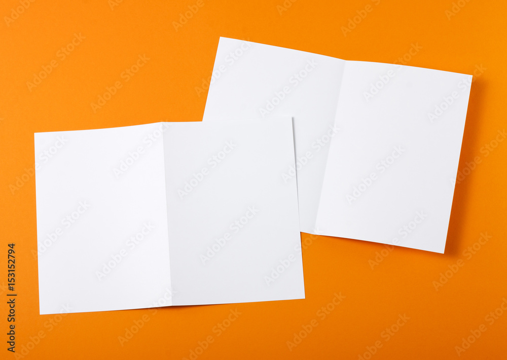 blank white folding paper flyer blank white folding paper flyer