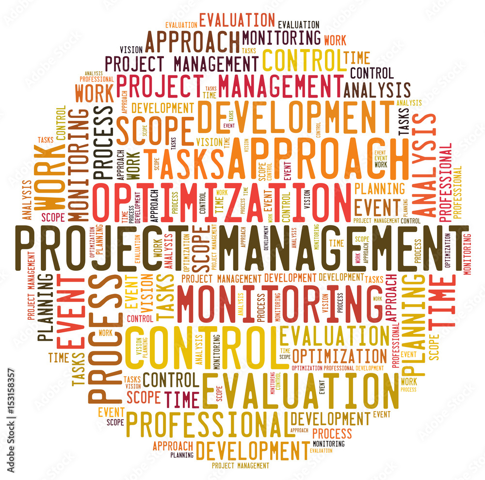Fototapeta premium Project management word cloud
