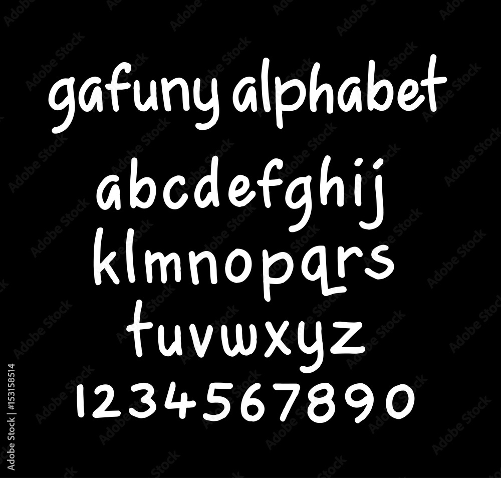 Gafuny vector alphabet lowercase characters. Good use for logotype, cover title, poster title, letterhead, body text, or any design you want. Easy to use, edit or change color. 