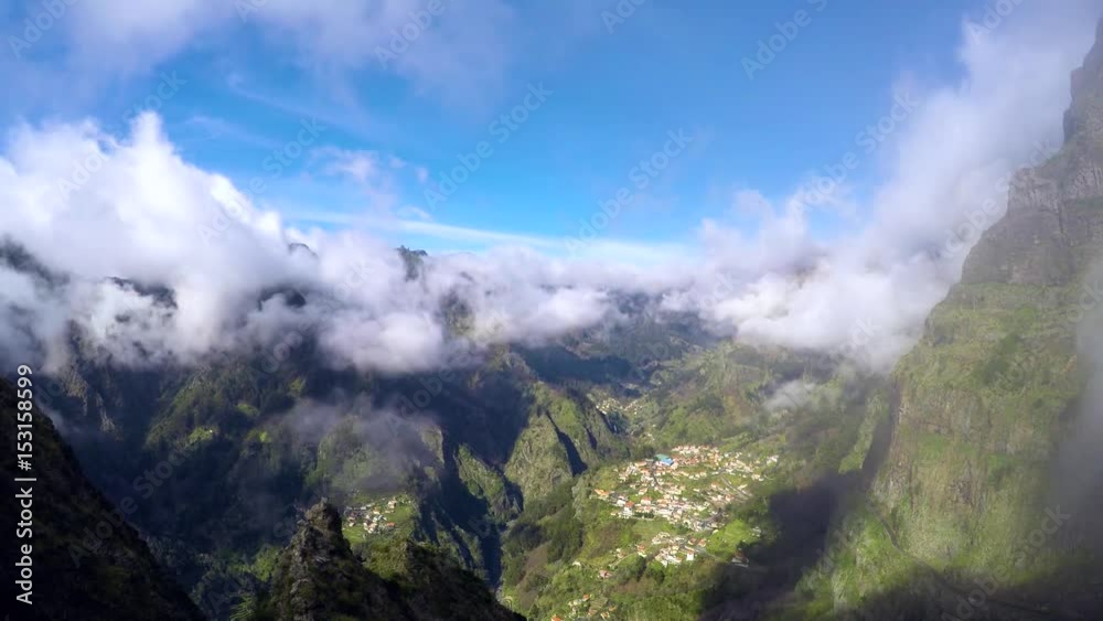 4K Time-lapse of clouds/mist flowing into Nun's Valley/Curral das Freiras, Madeira, Portugal 4K Time-lapse of clouds/mist flowing into Nun's Valley/Curral das Freiras, Madeira, Portugal