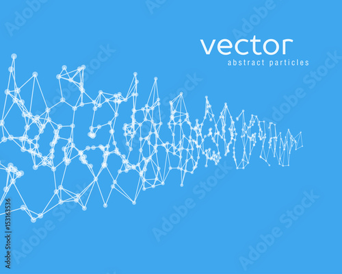 Vector background with white abstract particles.