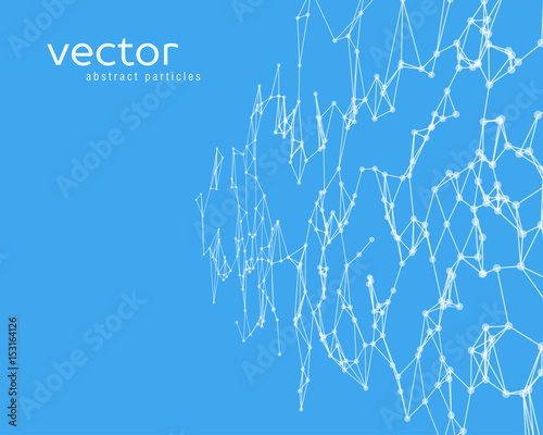 Vector background with white abstract particles.