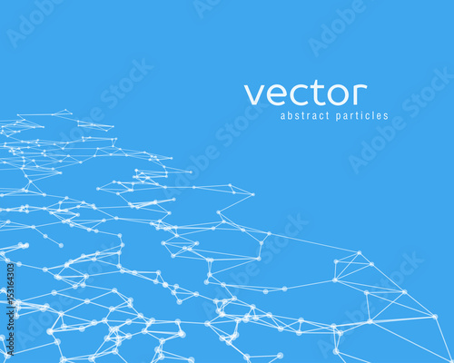 Vector background with white abstract particles.